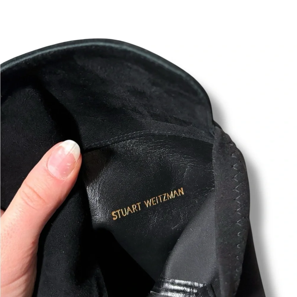 Stuart Weitzman 5050 Black Suede Knee-High Boots Size 6.5 ASO Kate Middleton